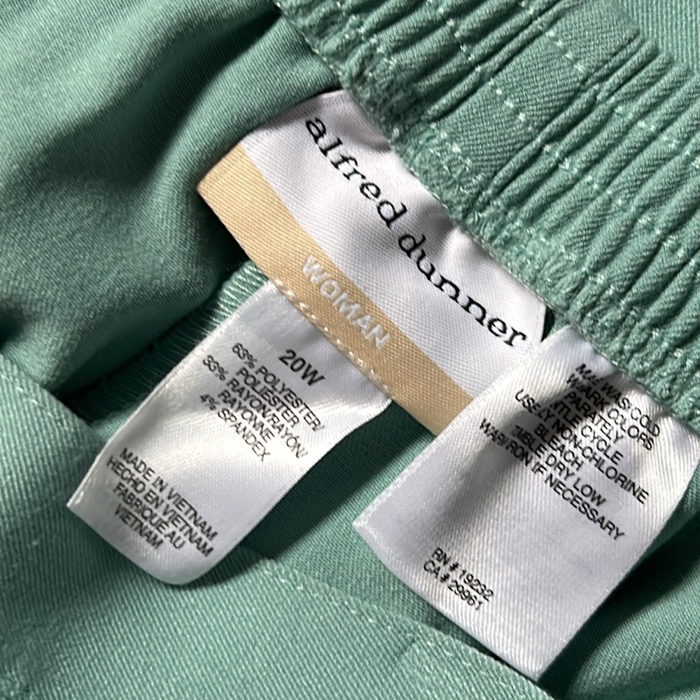 Alfred Dunner Blue and Green Trousers Relaxed Fit - Picture 6 of 6